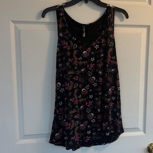 Torrid Black Floral Sleep Top